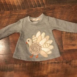 Mud Pie 0-6 month turkey top